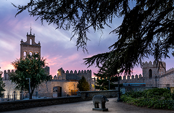 Vistas desde el Parador de Ávila al atardecer
