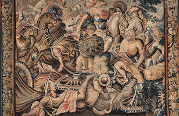 Detalle de uno de los tapices